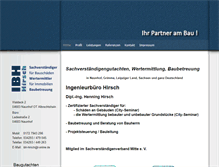 Tablet Screenshot of baubetreuung-hirsch.de